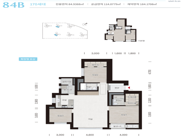 84B 타입 평면도
